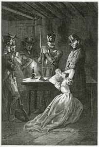 Illustrazione da Les Misérables, XIX secolo da Alphonse Marie de Neuville